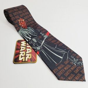 Star Wars Red & Black Darth Maul Pattern Men's Neck Tie 56x4"